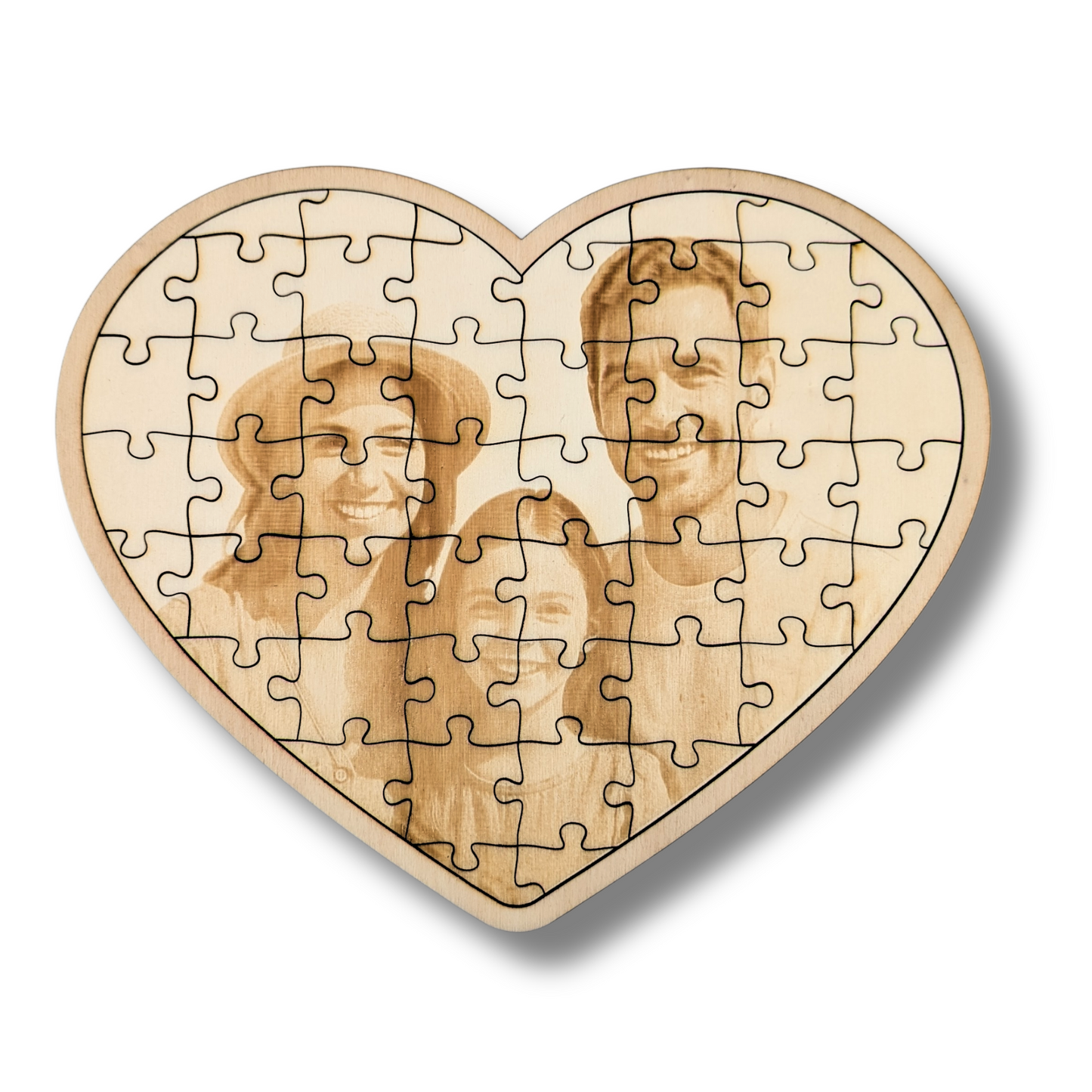 Personalisierbares Herz-Puzzle mit Gravur