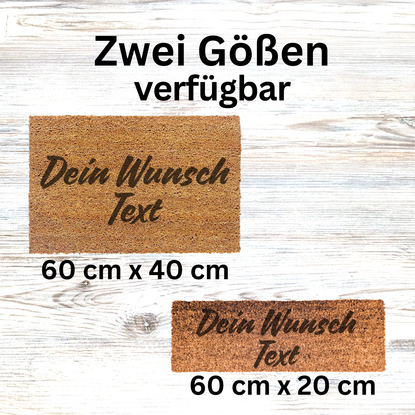 Personalisierte Kokos Fußmatte - Mit Wunsch Text