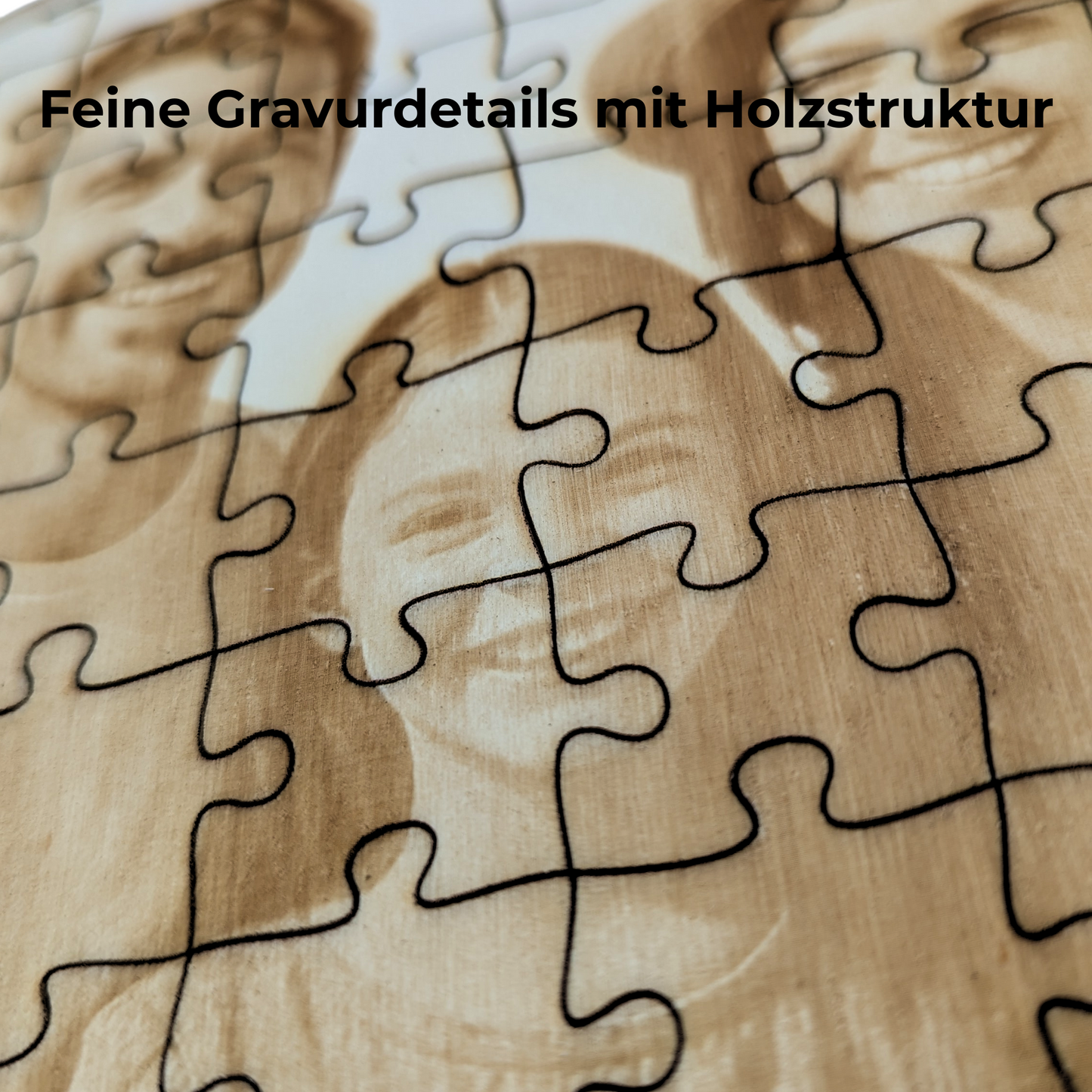 Personalisierbares Herz-Puzzle mit Gravur