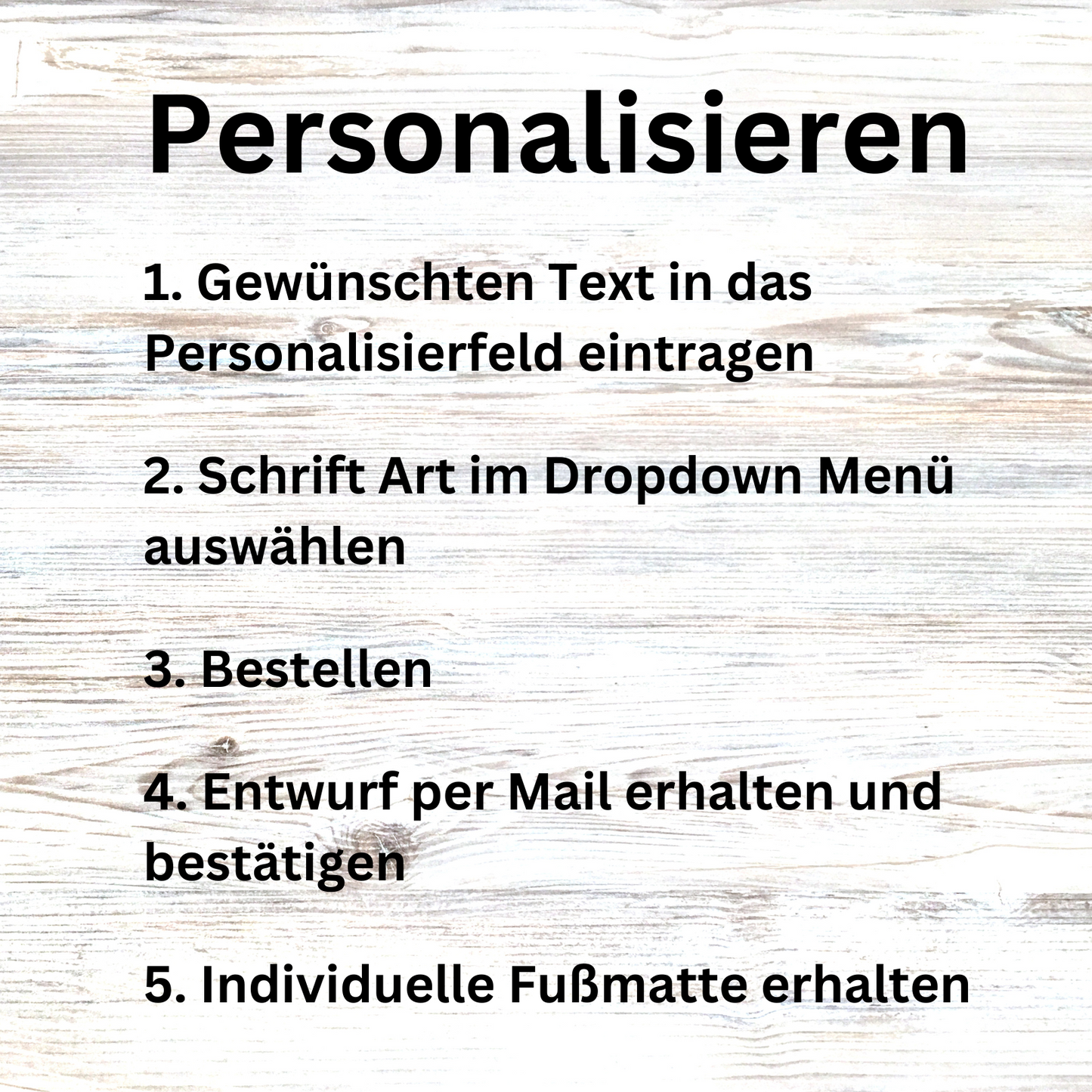 Personalisierte Kokos Fußmatte - Mit Wunsch Text