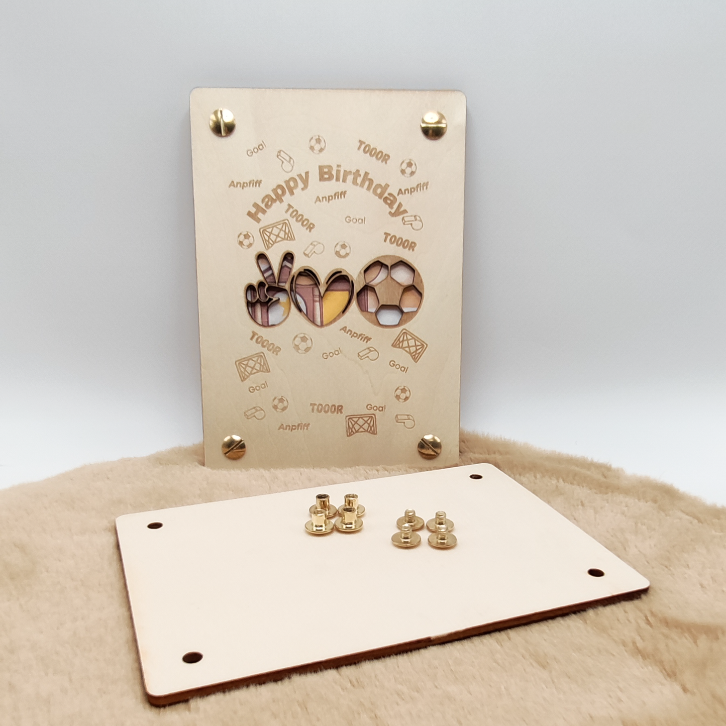 Personalisierte Geldgeschenkkarte aus Holz – Perfekt für den Kindergeburtstag