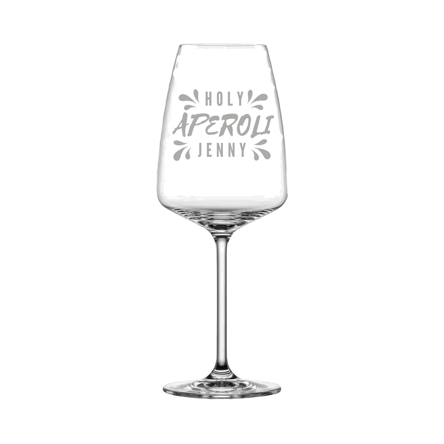 Personalisiertes Weinglas mit Gravur – "Holy Aperoli + Wunschname
