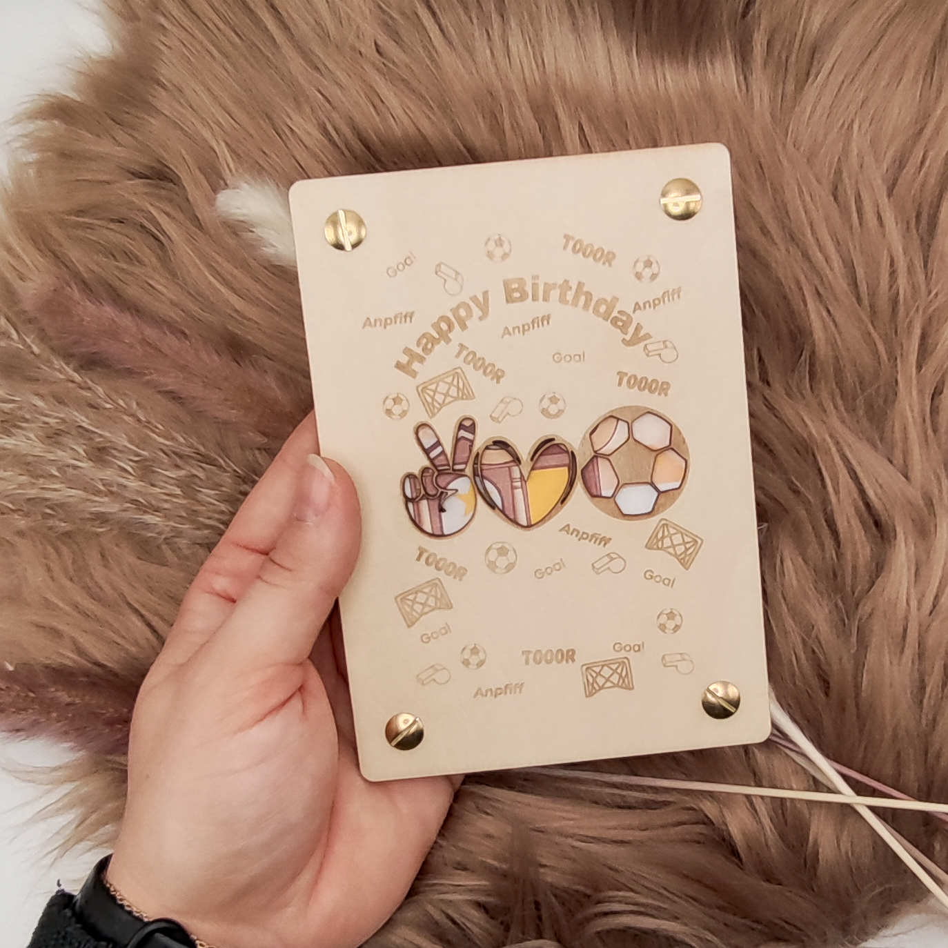 Personalisierte Geldgeschenkkarte aus Holz – Perfekt für den Kindergeburtstag