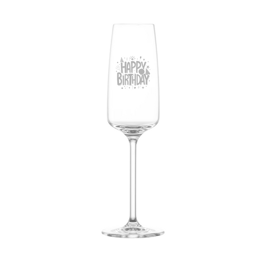 Geburtstags-Sektglas Happy Birthday to you mit Name – Für stilvolles Anstoßen